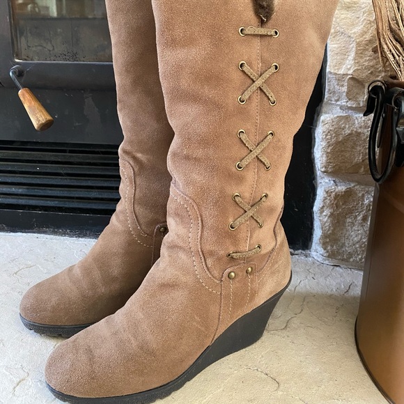 Fifi Shoes - Fifi Faux Fur Wedge Boot